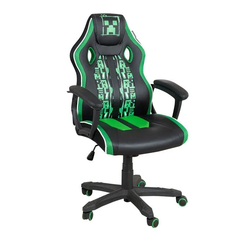 Minecraft Gaming-Stuhl „Creeper Commander“ – mit Wippmechanik, Armlehnen & Höhenverstellung