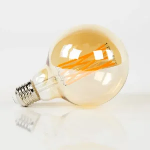 LED-Glühlampe Rara – G95-E27 mit amberfarbenem Glas