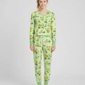 Brasil Soccer Fan Family Matching Bamboo Women Pajama Set