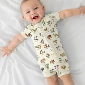 Texas Alphabet Bamboo Shorty Zippy
