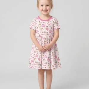 Custom Name Silly Goose Back to School Bamboo Twirl Dress