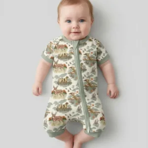 Vintage Hunting Season Daddy& Me Matching Bamboo Shorty Zippy