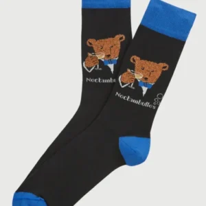 Chaussettes coton champagne noir homme 1