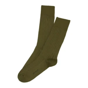 Chaussettes en fil d'écosse Kaki 1