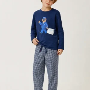 Pyjama enfant en jersey de coton léger - Pilote de lit