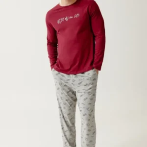 Pyjama en jersey de coton léger - P'tit dej au lit