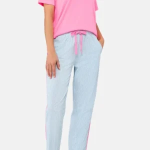 Pantalon Femme rayure lila Lagon 1