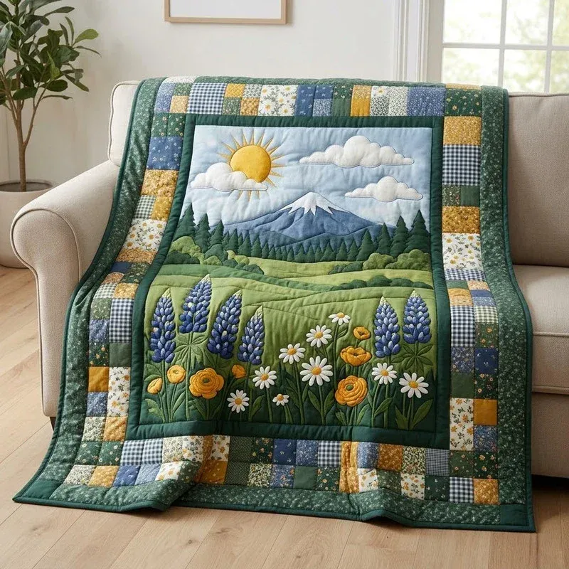 Alpine Meadow Bamboo Quilt Blanket