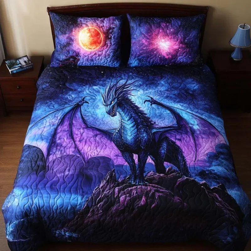 Ancient Dragon Legend Bamboo Quilt Bedding Set