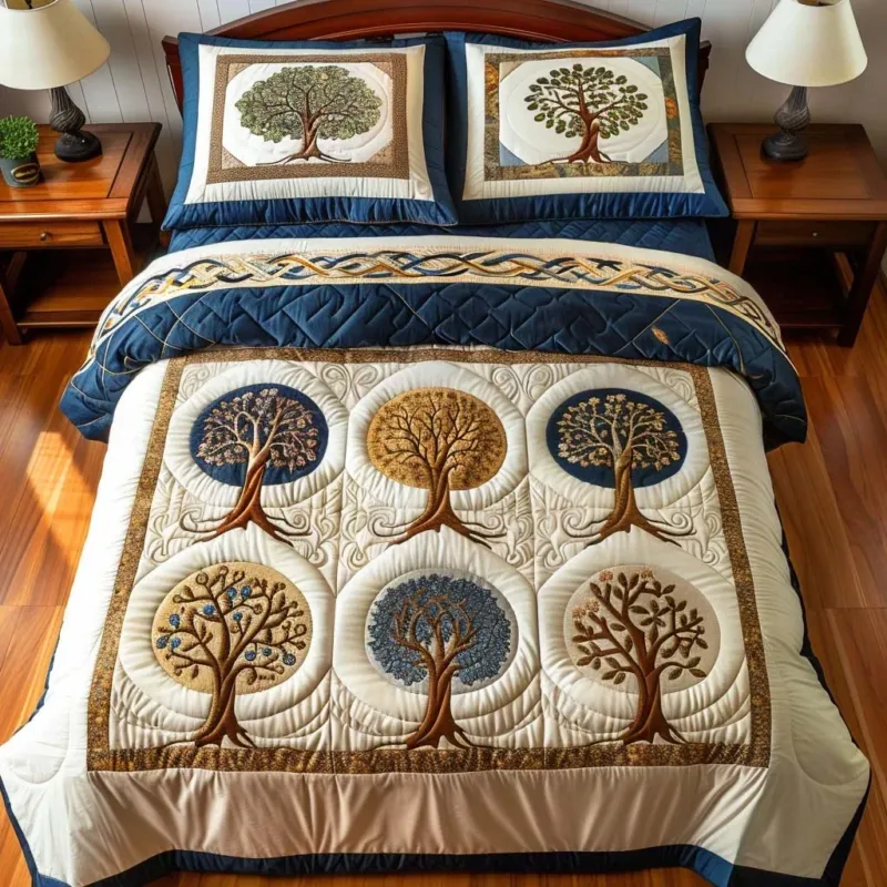 Ancient Tree Bamboo Quilt Bedding Set