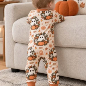 Autumn Ghost Pumpkin Garden Bamboo Convertible Zippy