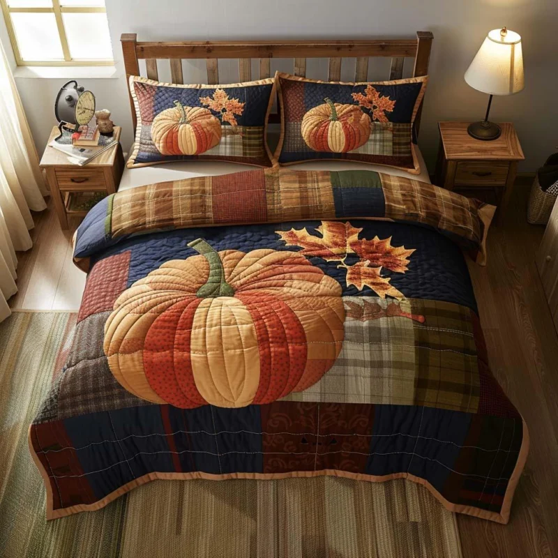 Autumn Harvest Bamboo Quilt Bedding Set