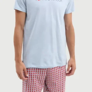 Pyjashort Homme Pomme d'amour en jersey de coton léger 1