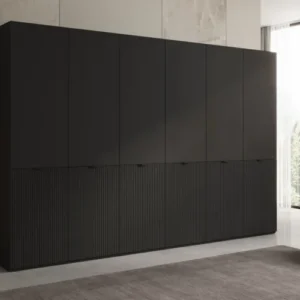 Moduro Faro – Dreimoduliger Design-Kleiderschrank mit strukturierter MDF-Front