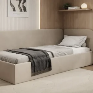 Designer Polsterbett/Gästebett/Sofa Cleo mit Stauraum