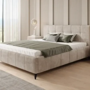 Designer Polsterbett Nelly in Cord mit Stauraum