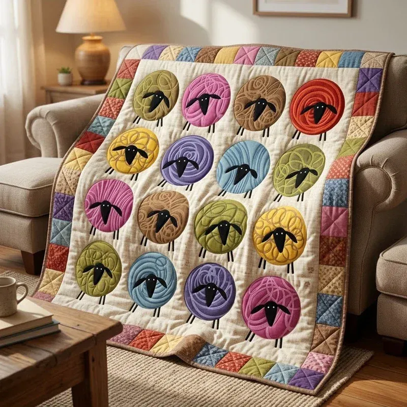 Ball Sheep Bamboo Quilt Blanket