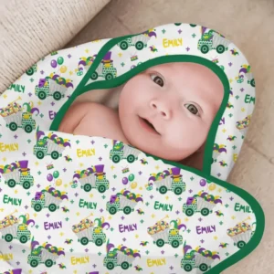 Mardi Gras Trucks Hooded Bamboo Towel Set