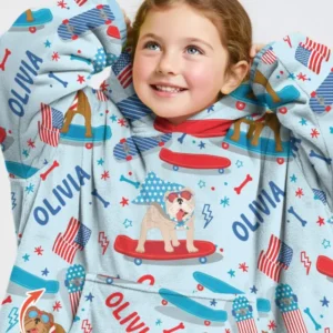 Joyful American Skates Custom Bamboo Blanket Hoodie