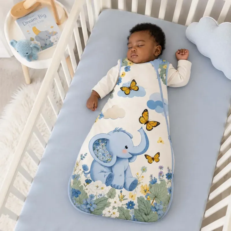 Butterfly Elephant Garden Bamboo Sleep Bag