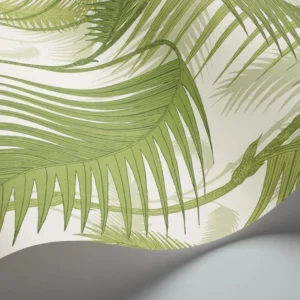 Cole and Son - Tapete Palm Jungle Wallpaper-Tapete-Cole & Son-Olive Green on White S95/1001-TOJU Interior