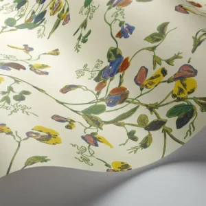 Cole and Son - Tapete Sweet Pea Wallpaper-Tapeten-Cole & Son-Autumnal Multi on Cream S115/11032-TOJU Interior