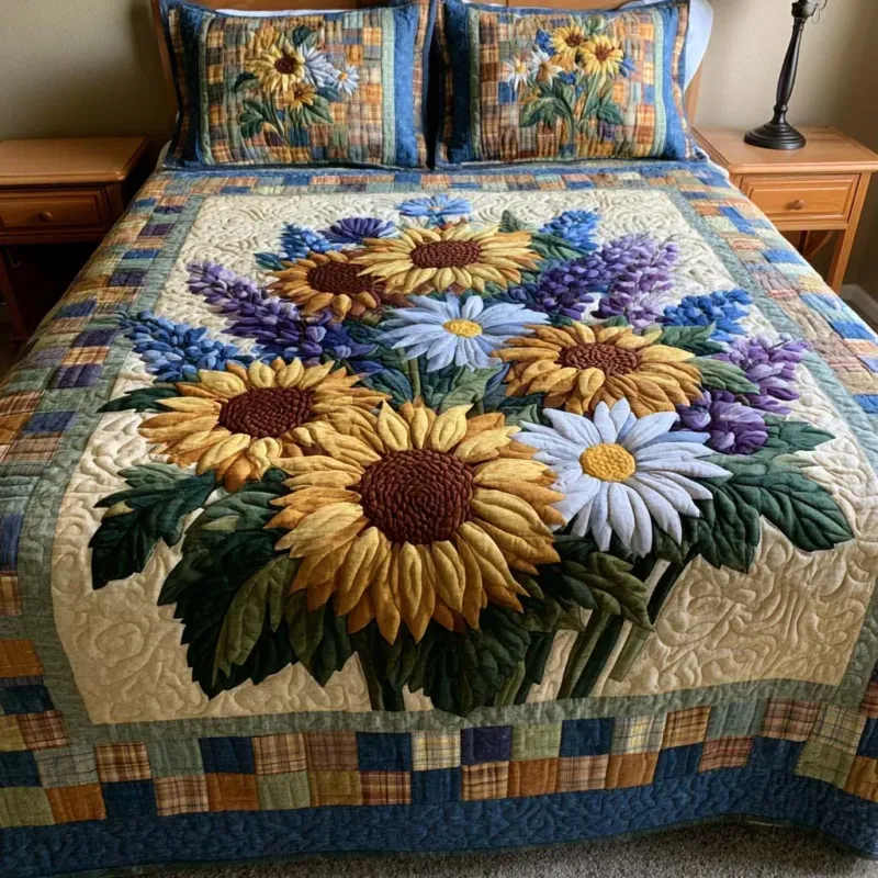 Country Bloom Bamboo Quilt Bedding Set
