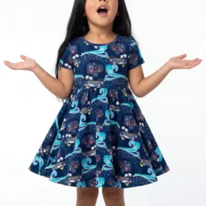Starlit Surf Celebration Bamboo Twirl Dress