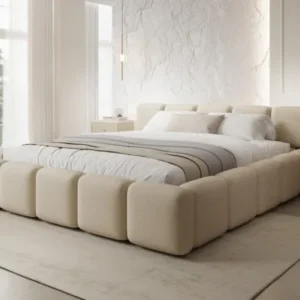 Designer Polsterbett Giulia Bouclé mit Stauraum