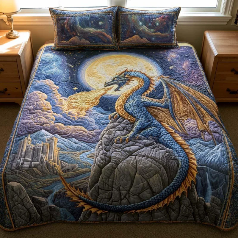 Dragon Fire Bamboo Quilt Bedding Set