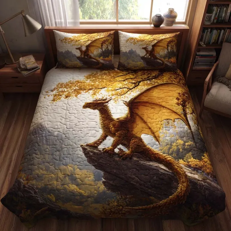 Dragon Mountain Rise Bamboo Quilt Bedding Set