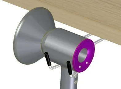 Salondesign 24 Fönhalter Untertischmontage Dyson