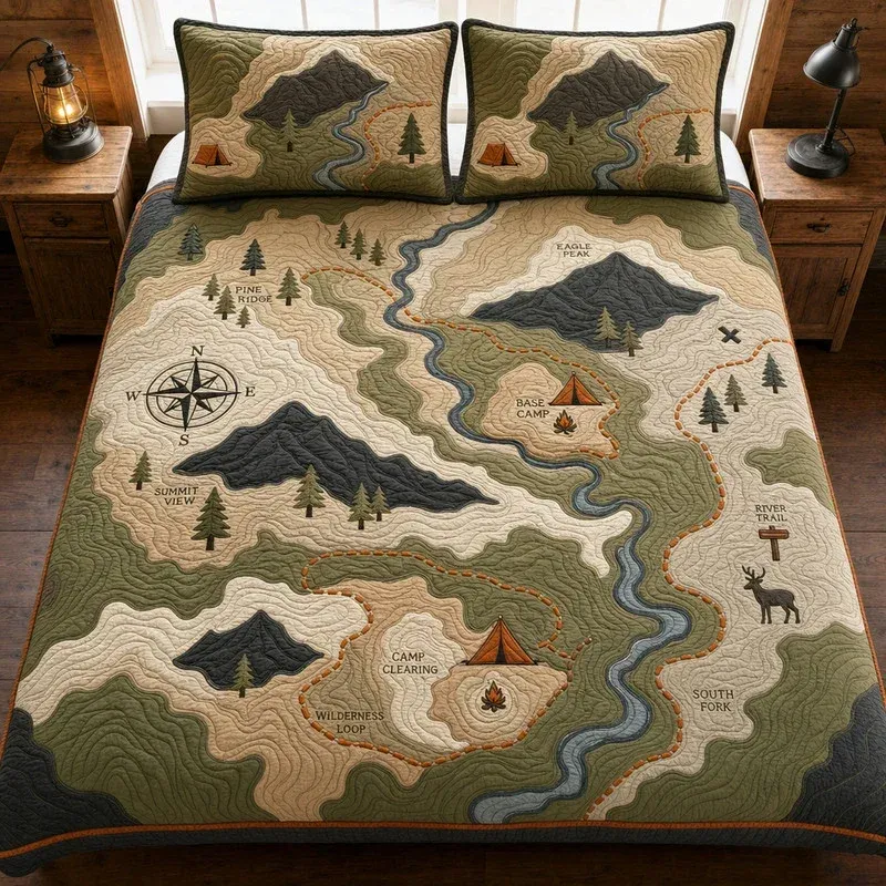 Earthly Peaks Bamboo Quilt Bedding Set