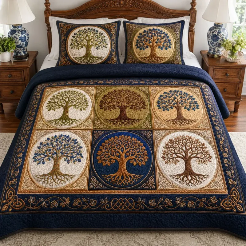 Eternal Tree Bamboo Quilt Bedding Set