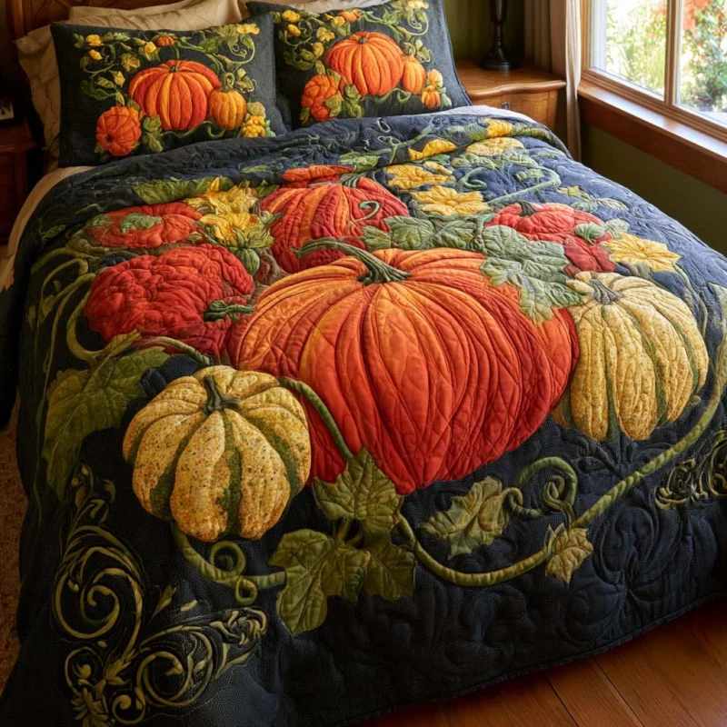 Fall Gentle Light Bamboo Quilt Bedding Set