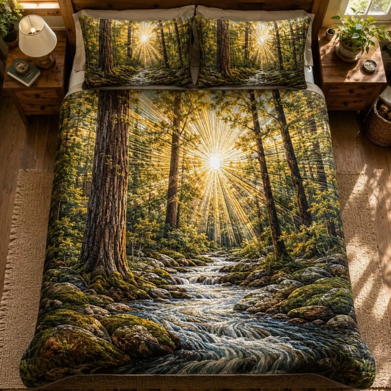Forest Delight Bamboo Quilt Bedding Set