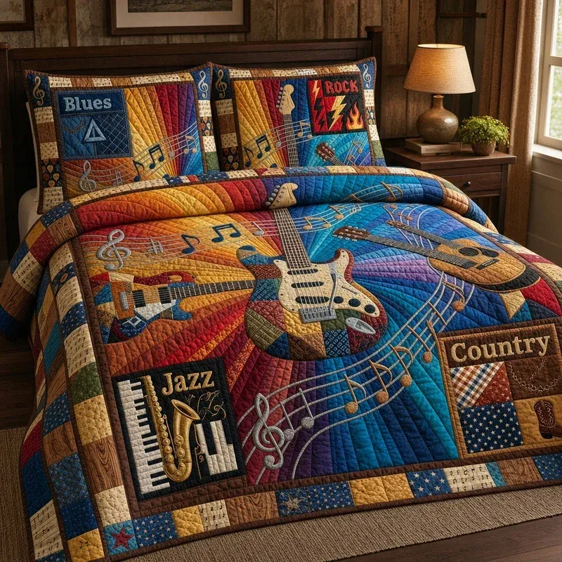 Four Genres Jam Bamboo Quilt Bedding Set