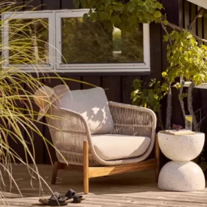 Garten Beistelltisch Norvellen - Ø40 aus Magnesiumoxid und Fiberglas
