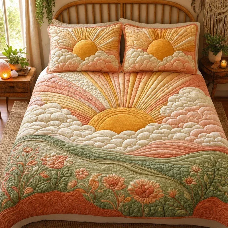 Gentle Horizon Bamboo Quilt Bedding Set