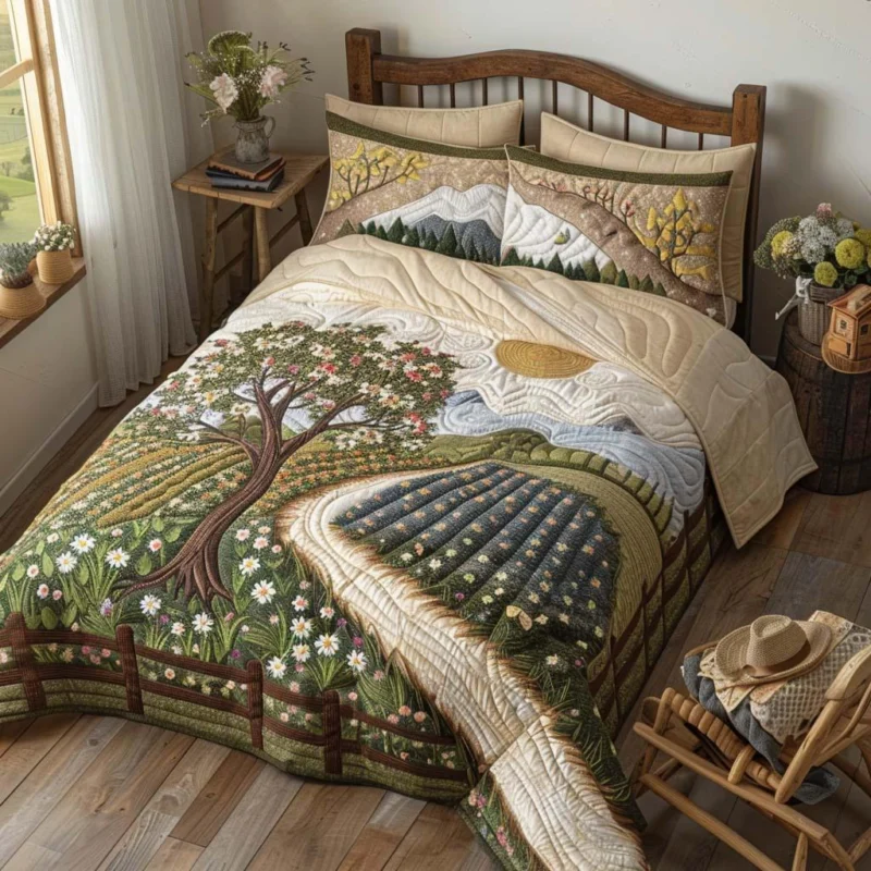 Gentle Morning Rays Bamboo Quilt Bedding Set