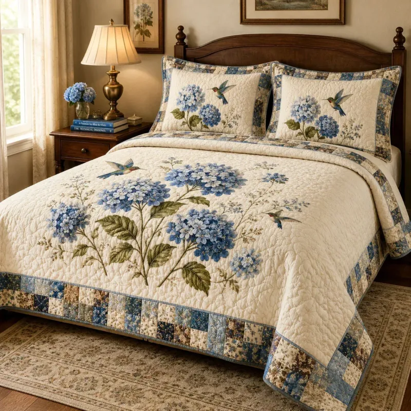 Humming Glow Bamboo Quilt Bedding Set
