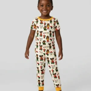 Juneteenth Free-ish Since 1865 Bamboo Two Piece Short Sleeve Pajama Set