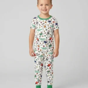 Funny Goose Soccer Tour 2026 Bamboo Two Piece Short Sleeve Pajama Set