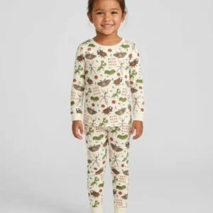 Cute Insect Friends Bamboo Two Piece Long Sleeve Pajama Set