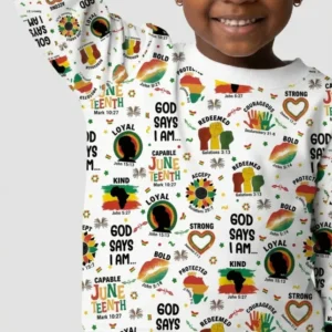 God Says I Am Juneteenth Bamboo Crewneck Sweatshirt