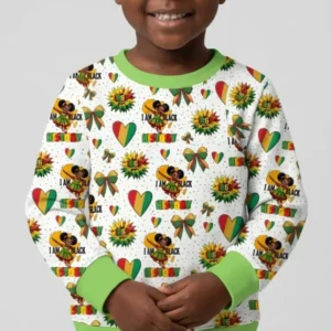 Juneteenth Girl I Am Black History Bamboo Crewneck Sweatshirt