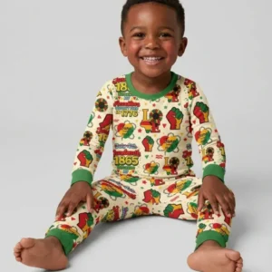 Juneteenth 1865 Because My Ancestors Weren't Free In 1776 Bamboo Two Piece Long Sleeve Pajama Set