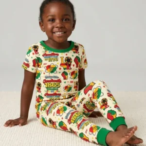 Juneteenth 1865 Because My Ancestors Weren't Free In 1776 Bamboo Two Piece Short Sleeve Pajama Set