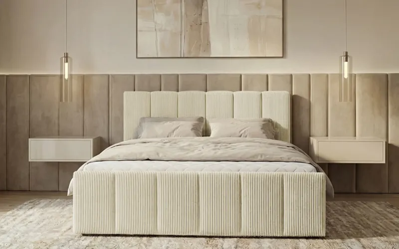 Boxspringbett Siena mit hochklappbarem Stauraum in Cord – Bild 3