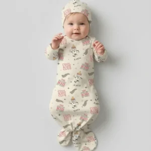 Custom Name Cool Club Daddy & Me Matching Bamboo Knot Gown
